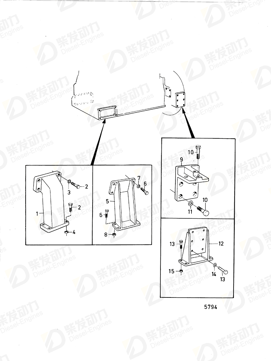volvo penta Bracket 820535 Drawing volvo penta Bracket 820535 Drawing
